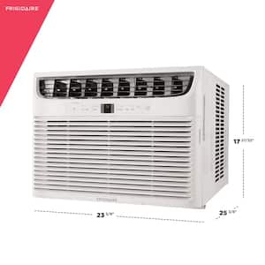 18,000 BTU Window Mounted Room Air Conditioner in White with Remote