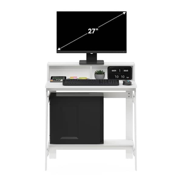 Furinno 32 in. Rectangular Beech 2 Drawer Computer Desk with Built