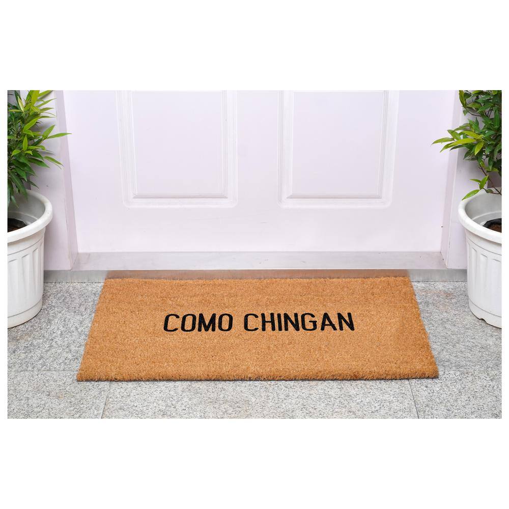 Como Chingan Coir Rectangular Outdoor Spanish Doormat