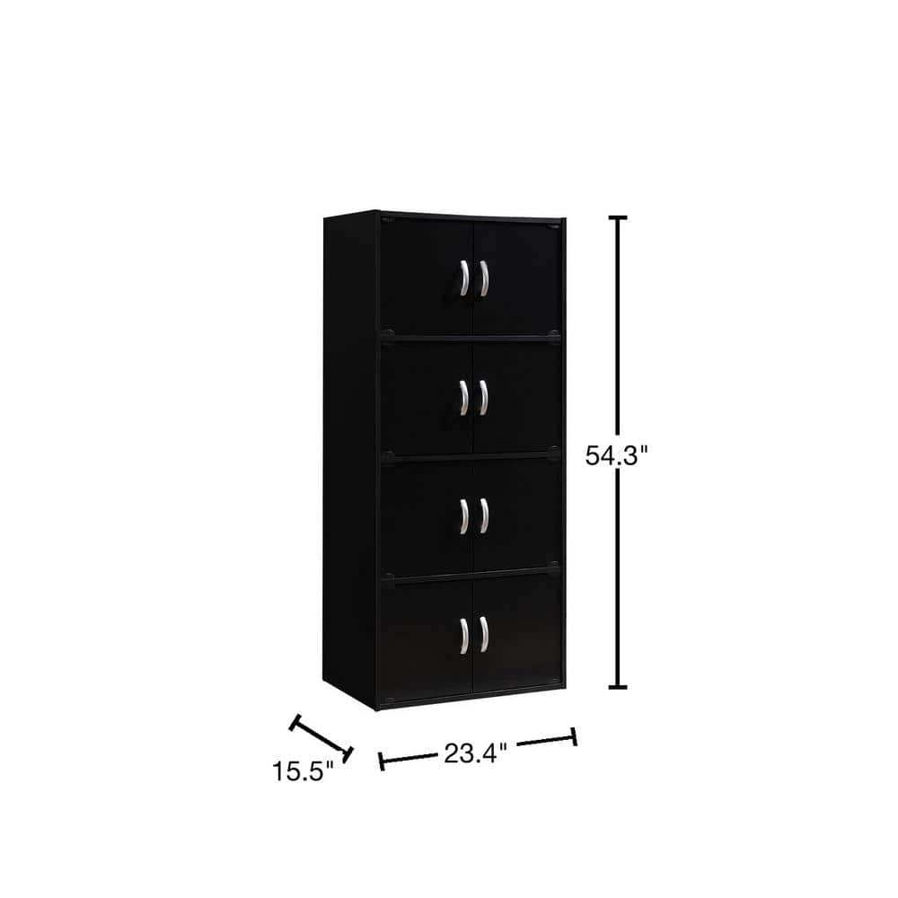 Black 57" Tall Multipurpose Office Storage Cabinet