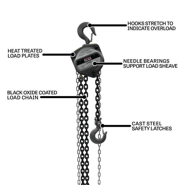 Jet - S90 2-Ton Hand Chain Hoist with 20 ft. Lift
