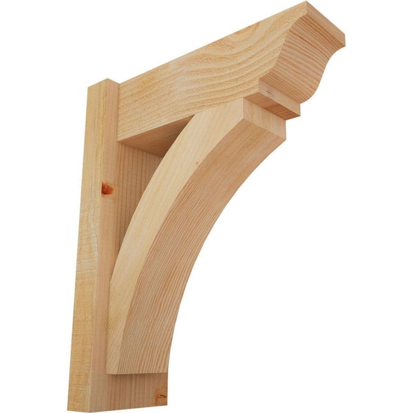 Ekena Millwork 6 in. x 20 in. x 16 in. Douglas Fir Thorton Traditional Rough Sawn Outlooker