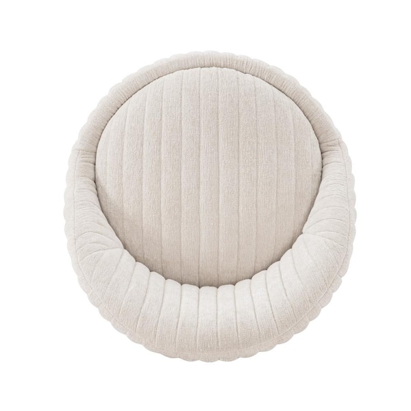 Manhattan Comfort Modern Leela Swivel Boucle Accent Chair in Cream- Set of 2 Manhattan Comfort Modern Leela Swivel Boucle Accent Chair in Cream- Set of 2