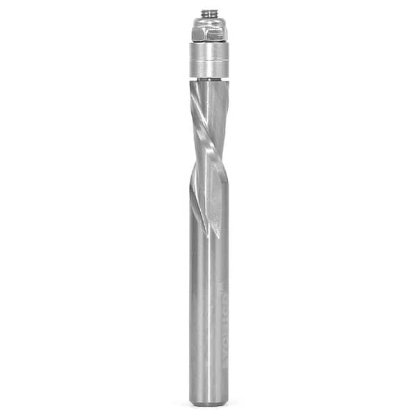 Yonico Spiral Flush Trim 1/4 in. Dia 1/4 in. Shank Solid Carbide Router Bit