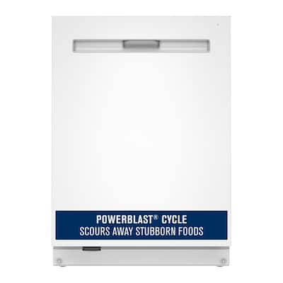 24 in. Top Control Built-In Tall Tub 47 dBA Dishwasher in White with Dual Power Filtration, PowerBlast Cycle, PowerDry