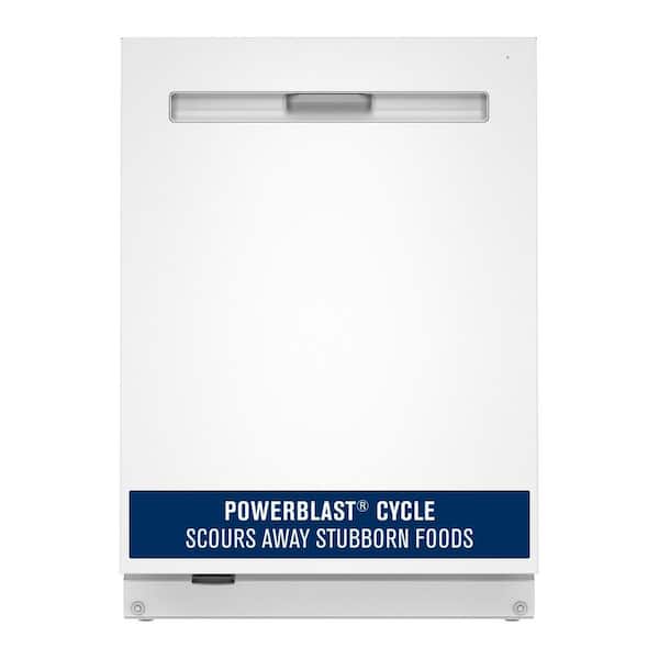 24 in. Top Control Built-In Tall Tub 47 dBA Dishwasher in White with Dual Power Filtration, PowerBlast Cycle, PowerDry