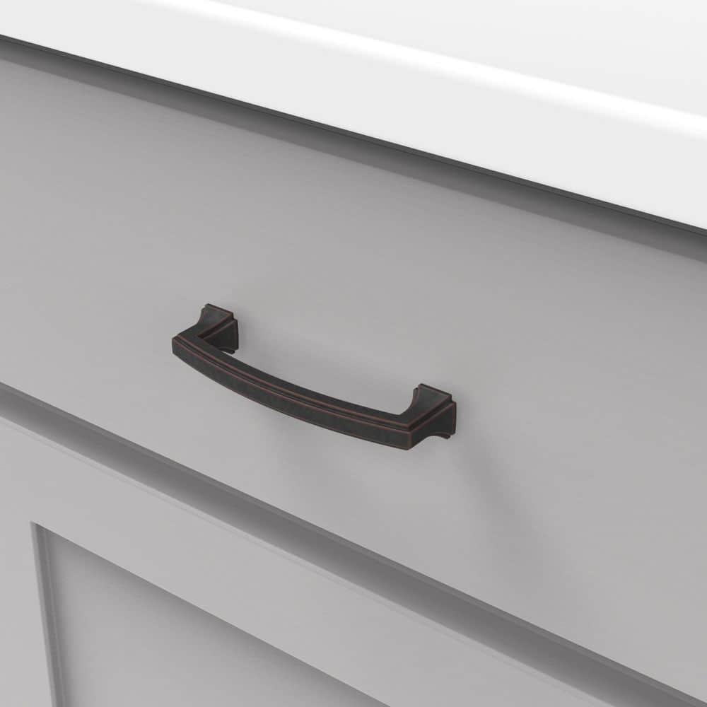 Oil-Rubbed Bronze Modern Cabinet Drawer Pulls, 10-Pack