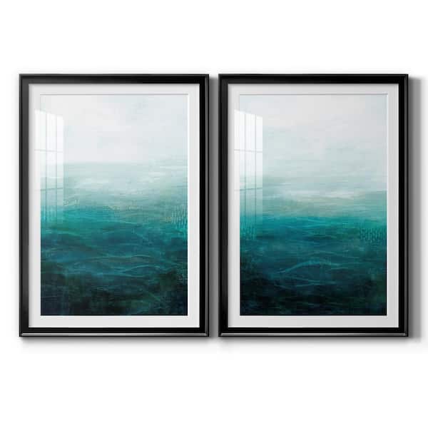 Wexford Home Drifting Sea I by Wexford Homes 2-Pieces Framed Abstract Paper Art Print 36.5 in. x26.5 in.