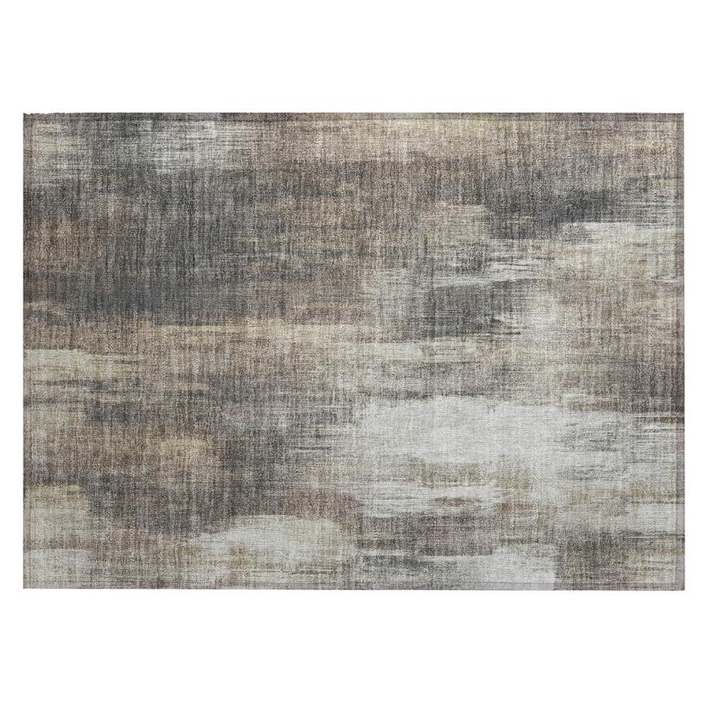 Taupe and Gray 2 ft. x 3 ft. Woven Abstract Rectangle Indoor/Outdoor Area Rug price history on PriceWatchPro