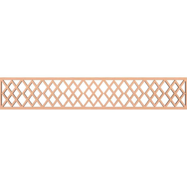 Ekena Millwork Hadley Fretwork 0.375 in. D x 46.625 in. W x 8 in. L Alder Wood Panel Moulding