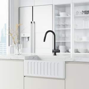 Gramercy Single Handle Pull-Down Sprayer Kitchen Faucet with Touchless Sensor in Matte Black