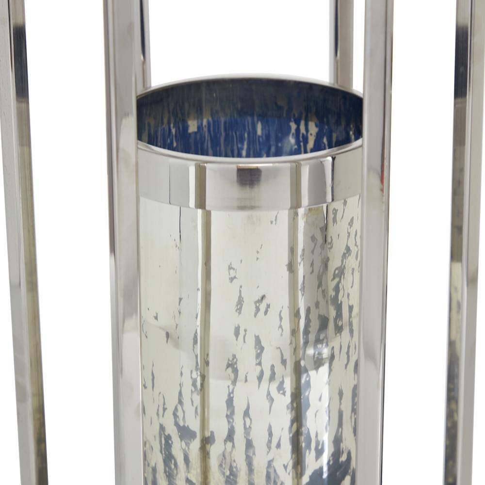 Elegant Silver Stainless Steel Hanging Candle Lantern