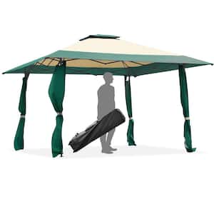 13 ft. x 13 ft. Gazebo Canopy Shelter Awning Tent Patio Garden Green