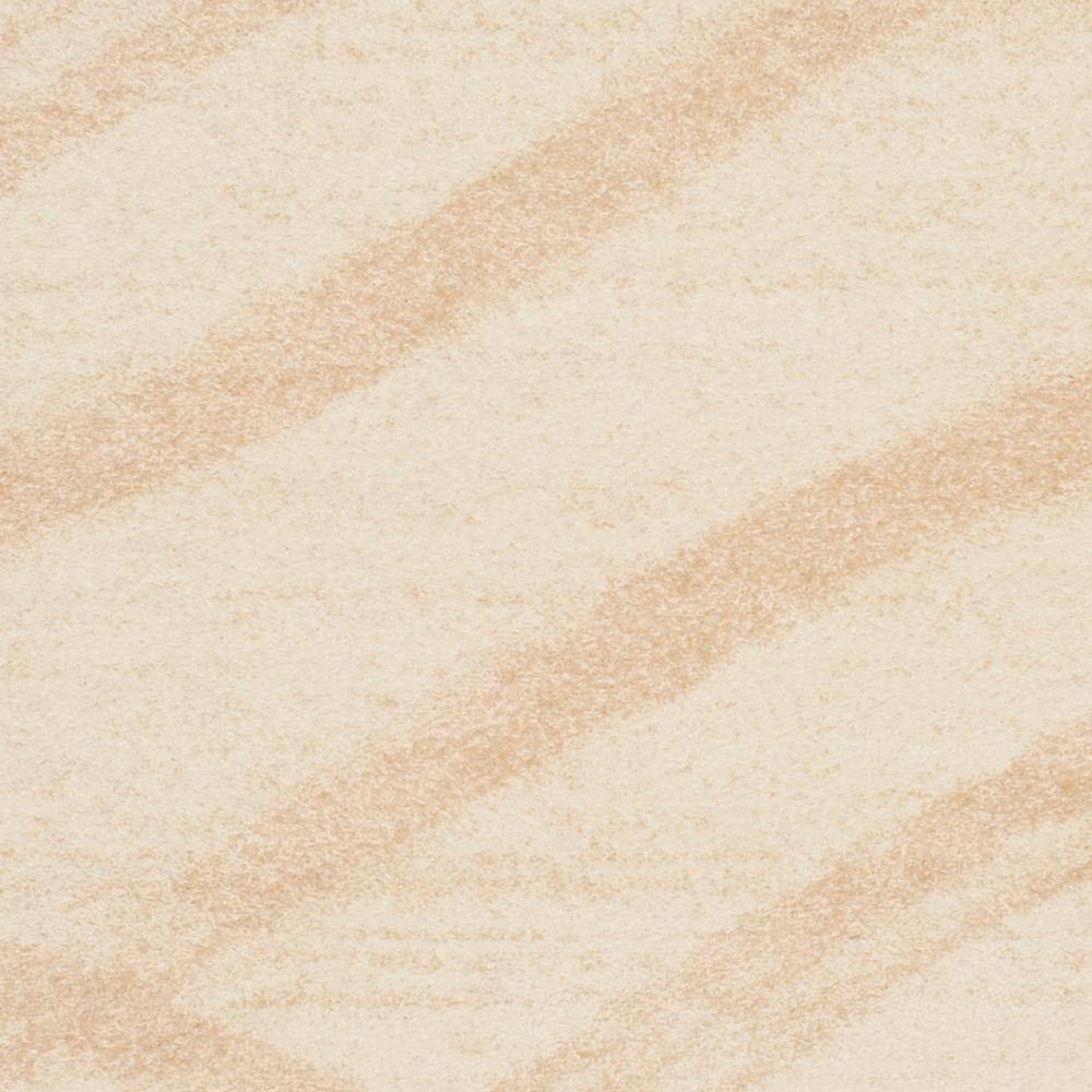 Cream and Champagne Abstract Rectangular 9' x 12' Area Rug