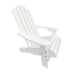 Outdoor Solid Wood Foldable White Adirondack Chair