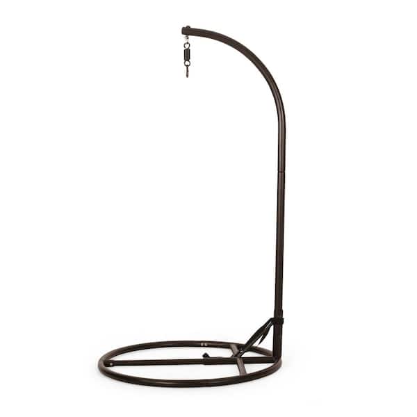 ITOPFOX 80 in. H Hanging Chair Stand in Brown
