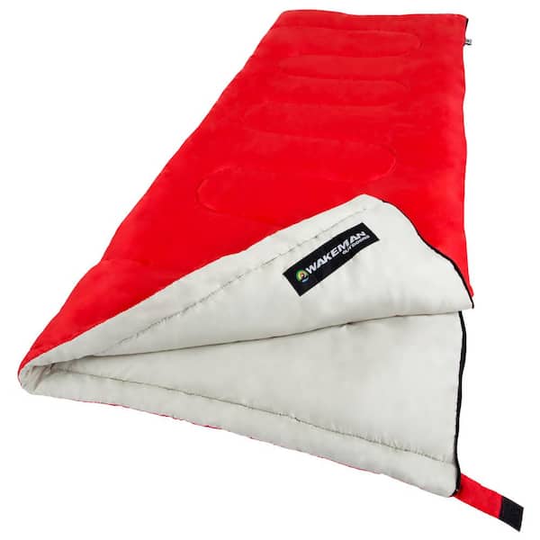 Wakeman Outdoors 75 in. L 2-Season Sleeping Bag in Red