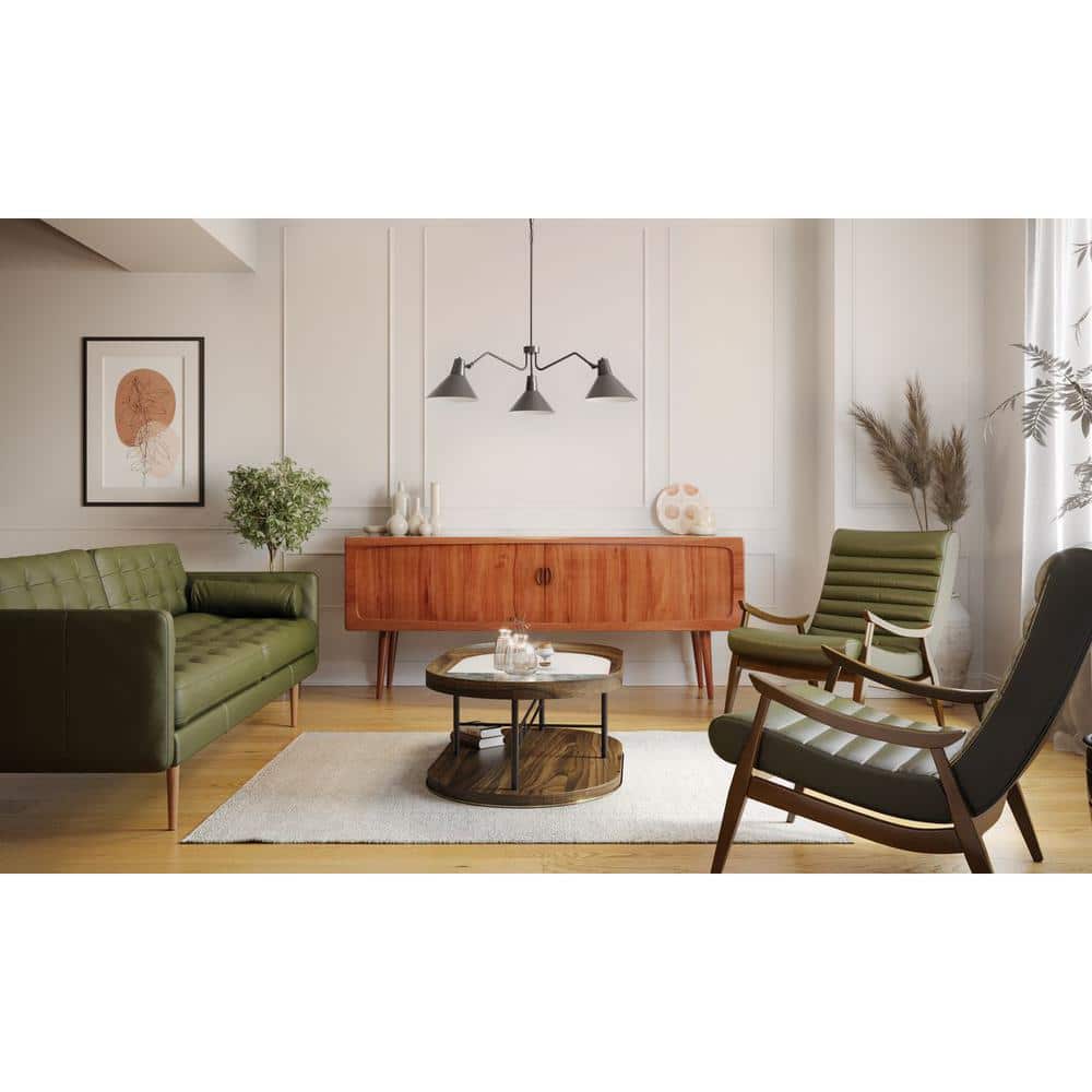 Trimble Matte Black Mid-Century Modern Chandelier