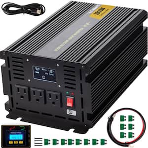 Car Power Converter 3500-Watt Modified Sine Wave Inverter DC 12-Volt to AC 120-Volt with LCD Display Remote Control