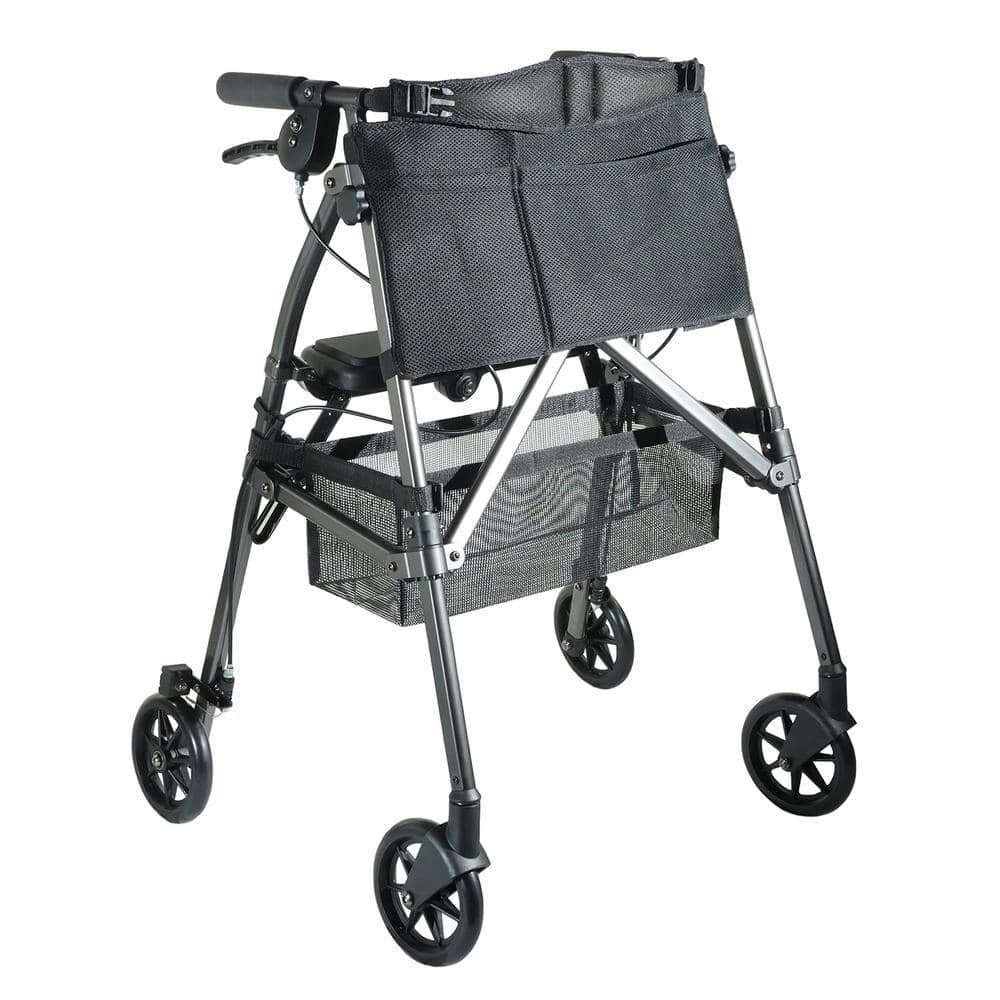 Stander EZ FoldNGo 4Wheel Rollator in Black Walnut eXtremes