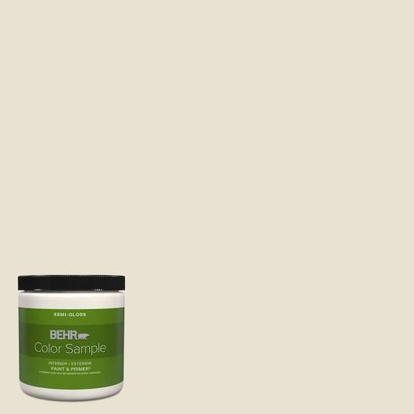 BEHR PREMIUM PLUS 8 Oz BXC 62 Alabaster Semi Gloss Interior Exterior   Alabaster Behr Premium Plus Paint Colors B330016 64 600 