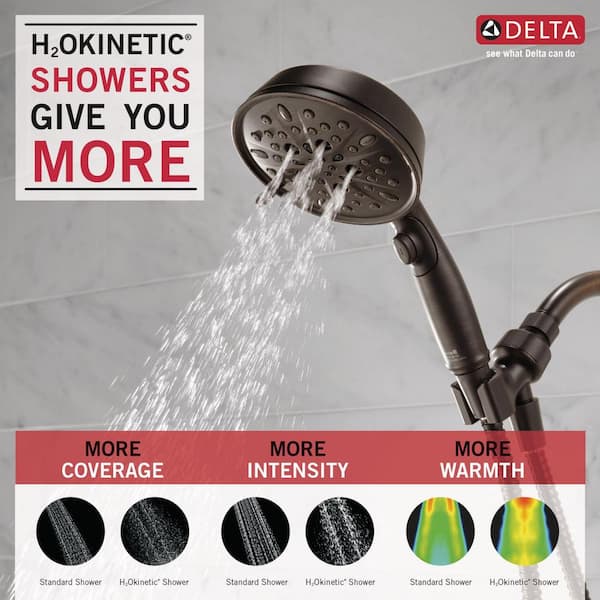 7-Spray 5 in. Single Wall Mount Handheld Shower Head in SpotShield Venetian Bronze 7-Spray 5 in. Single Wall Mount Handheld Shower Head in SpotShield Venetian Bronze