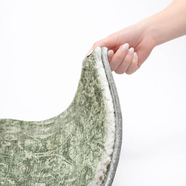 Dream Shag Premium Machine Washable Abstract ADS40 Green 9 ft. x 12 ft. Area Rug