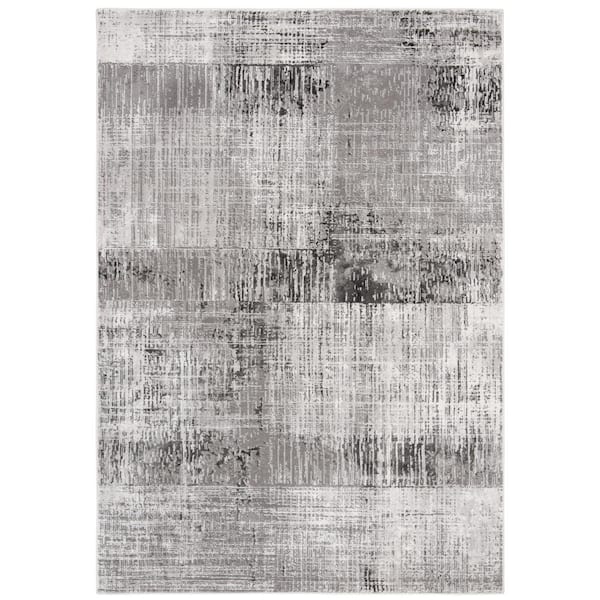 SAFAVIEH Craft Gray/Dark Gray 7 ft. x 9 ft. Plaid Abstract Area Rug