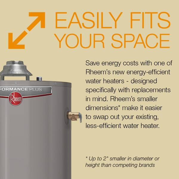 Rheem Performance Plus 50 Gal. Tall 9 Year 38,000 BTU Ultra Low NOx (ULN)  Natural Gas Tank Water Heater XG50T09HN38U2 - The Home Depot