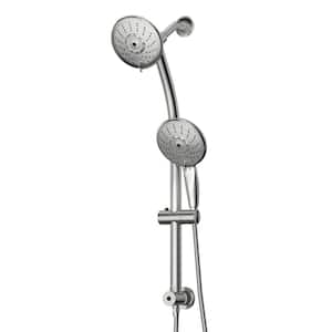 5-Spray Patterns 1.8GPM Round 5 in. Wall Bar Shower Kit with Hand Shower and Slide Bar in Polished Chrome