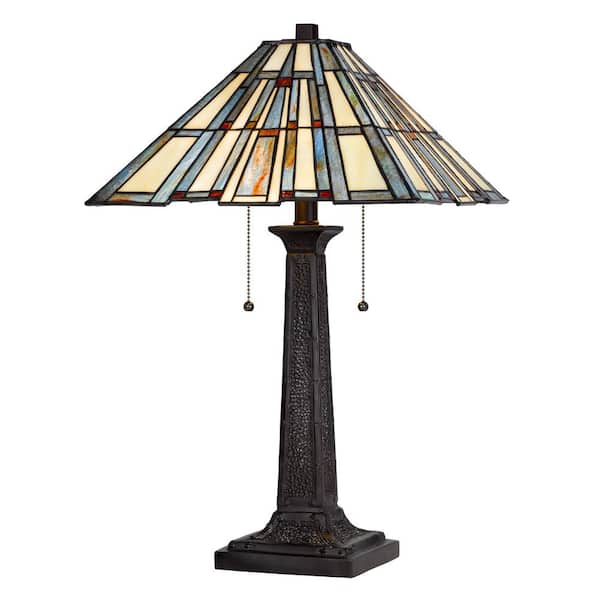 CAL Lighting 23 in. H Dark Bronze Metal and Resin Table Lamp