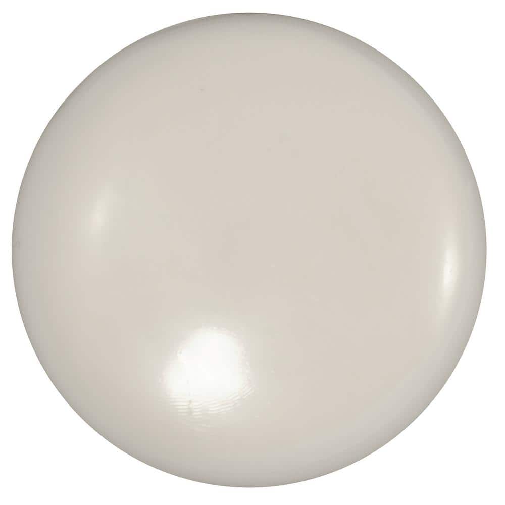 Bone Gloss Round Plastic Cabinet Knob with Mounting Hardware