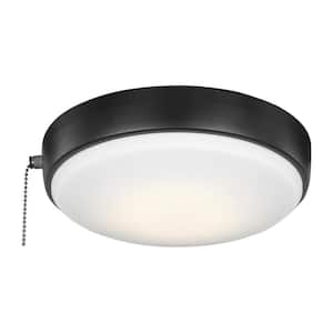 Dimmable 9 in. Matte Black LED Ceiling Fan Light Kit