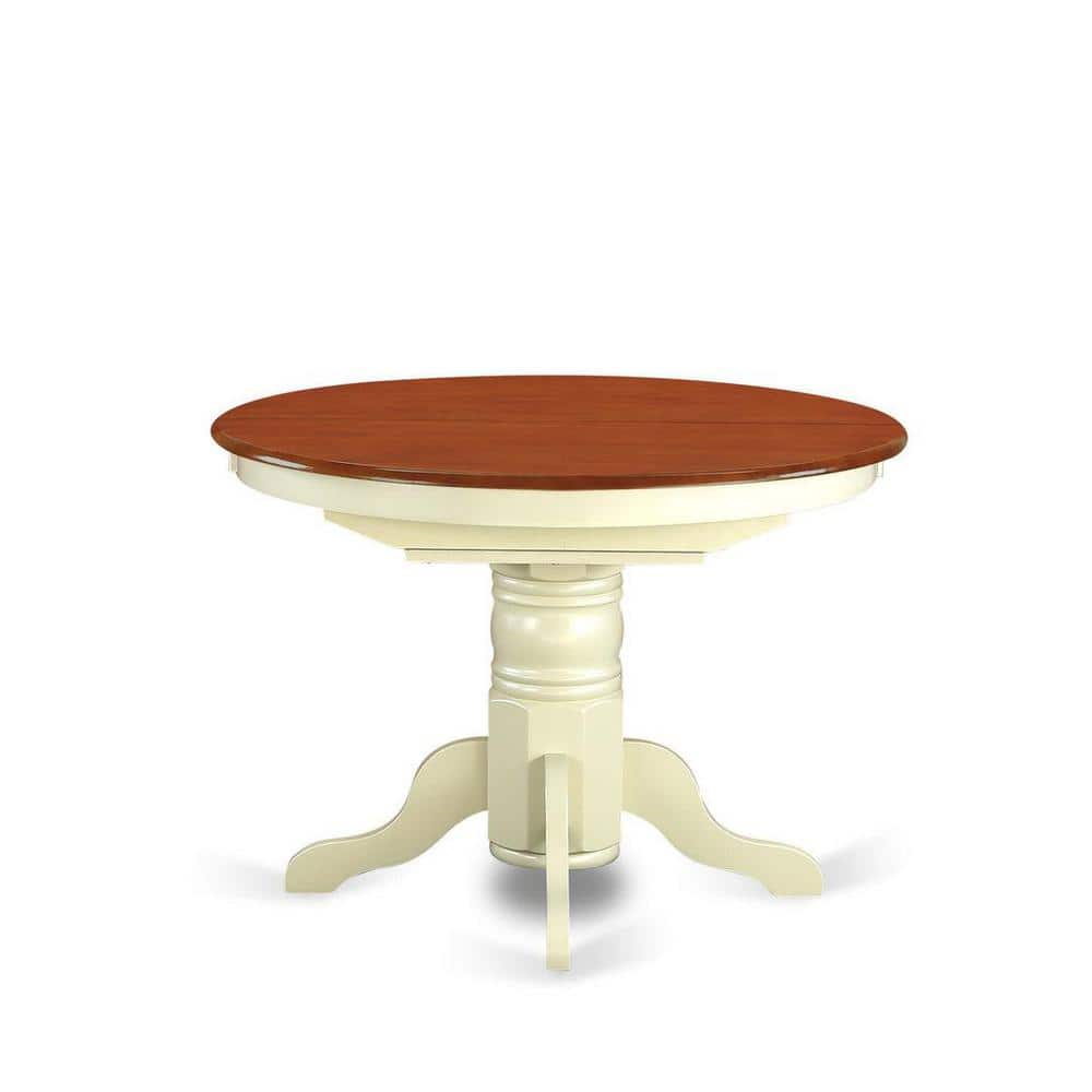 Cherry and Cream Oval Wood Dining Set with 6 High Back Chairs