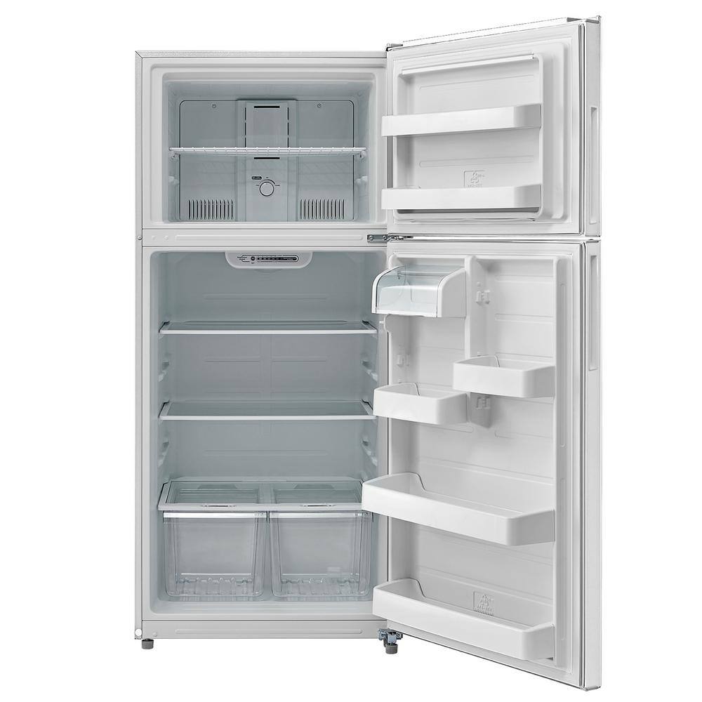 White 18.0 Cu. Ft. Frost-Free Top Freezer Refrigerator with Ice Maker