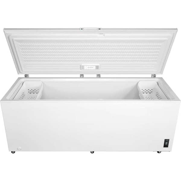 25 cu. ft. Garage Ready Manual Defrost Chest Freezer in White with LED Light and Adjustable Temperature Control