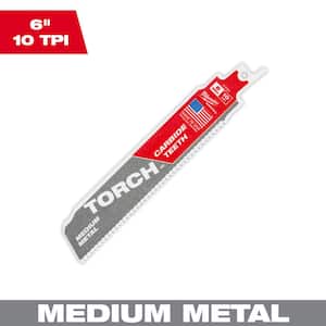 6 in. 10 TPI Carbide Medium Metal Cutting Sawzall Reciprocating Saw Blade (1-Pack)