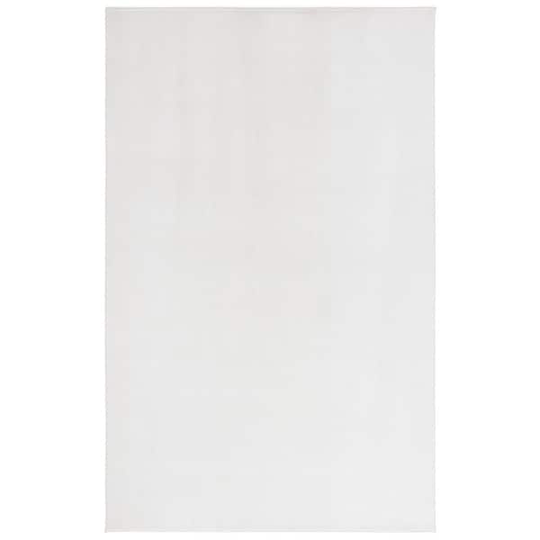Loft Ivory 6 ft. x 8 ft. Machine Washable Modern Solid Area Rug