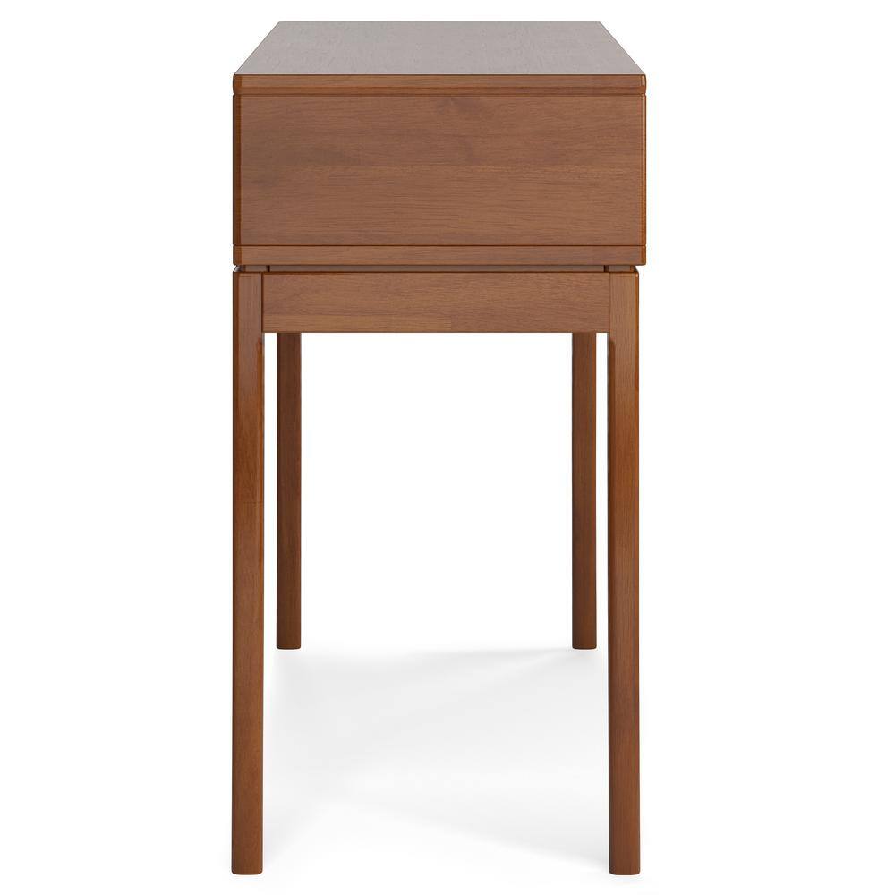 Teak Brown Solid Hardwood 54" Console Table with Storage