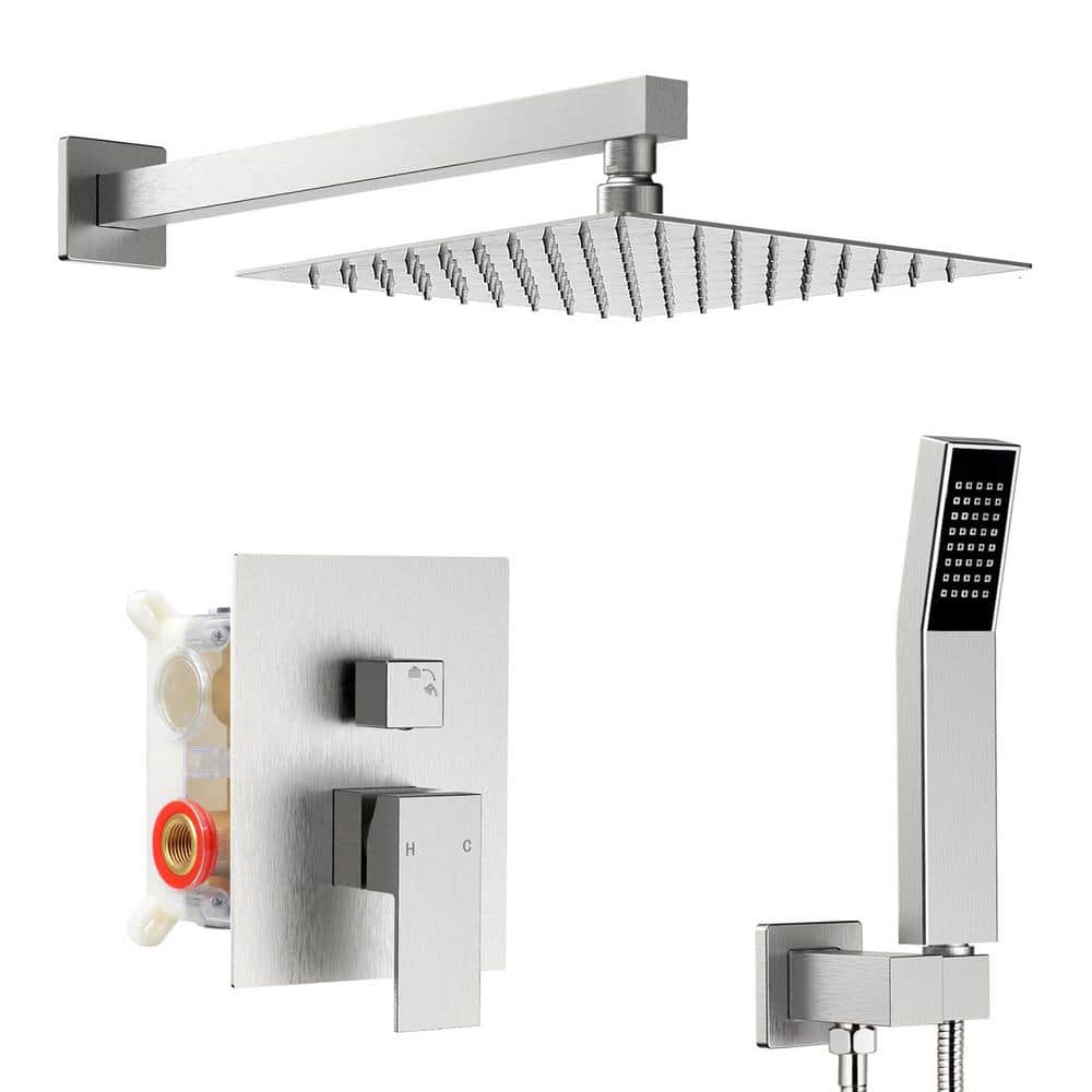 Single Handle 2 -Spray Shower Faucet 2.5 GPM 10 in. with Pressure Balance, 