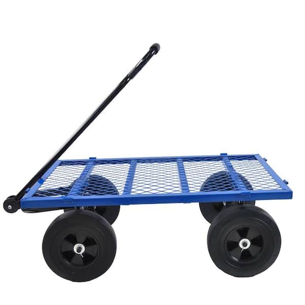 3.5 cu. ft. Metal Garden Cart, Blue