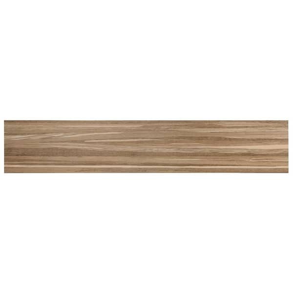 Elm Oak Beige 8.66 in. x 0.27 in. Wood Look Matte Porcelain Floor and Wall Tile Sample