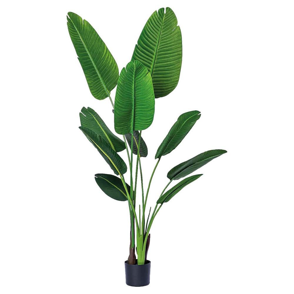 5 ft. Artificial Bird of Paradise Tree in Pot, Tall Realistic Silk Plant for Indoor Home or Office Decor, 1 Piece price history on PriceWatchPro