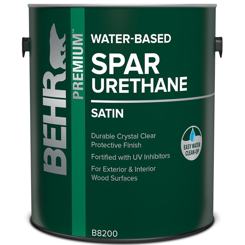 1 Gal. Satin Clear Water-Based Interior/Exterior Spar Urethane Wood Sealer
