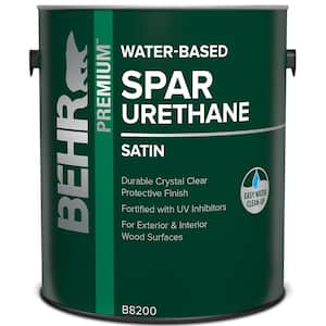 1 Gal. Satin Clear Water-Based Interior/Exterior Spar Urethane Wood Sealer