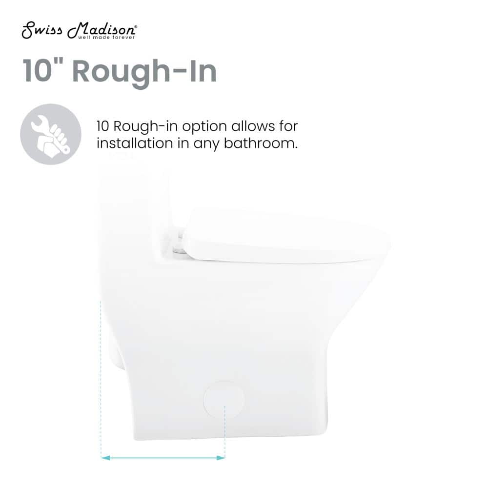 Sublime II White Ceramic Round One-Piece Toilet