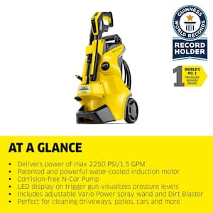 2250 Max PSI 1.5 GPM K 4 Power Control Cold Water Corded Electric Induction Pressure Washer Vario and DirtBlaster Wands