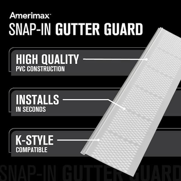 Snap-In Filter 3 ft. White Vinyl Micro-Mesh Gutter Guard
