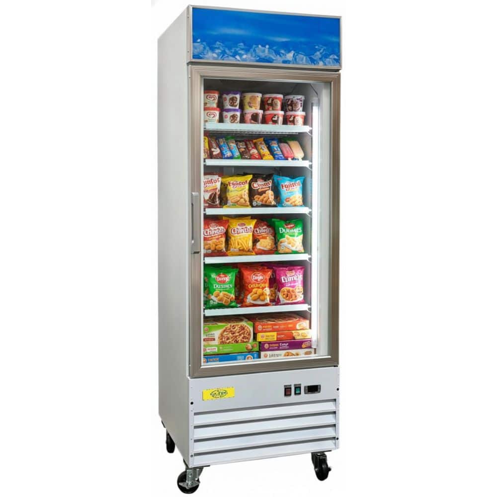 28 in. 13 cu. ft. NSF One Glass Door Freezer ED368M White