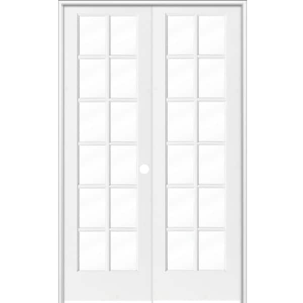 Krosswood Doors 56 in. x 96 in. Craftsman Shaker 12-Lite Left Handed ...